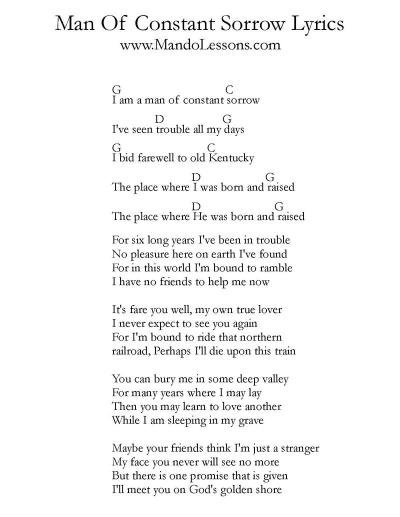 Man Of Constant Sorrow